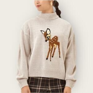 NWT | Disney | BambiTurtleneck Sweater | Cream | XL